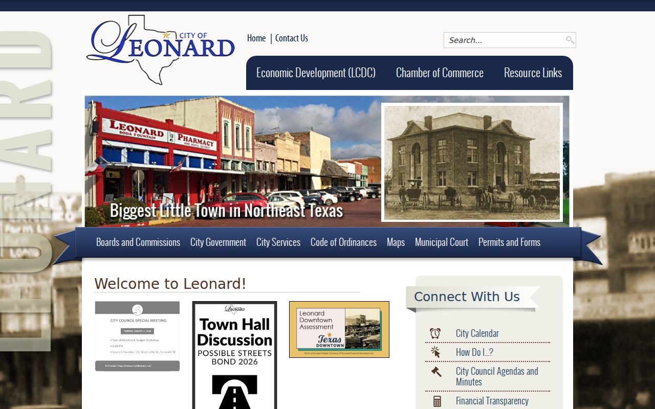 Leonard city criminal history office information
