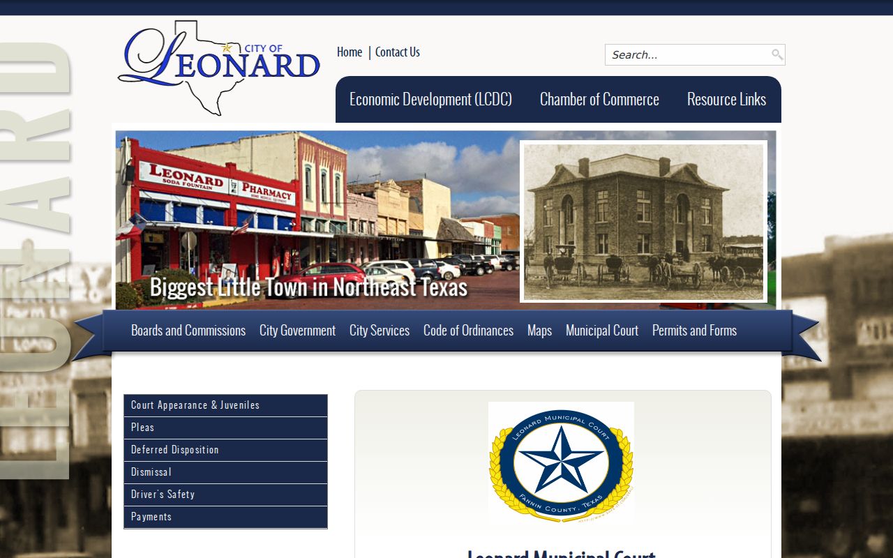 Leonard criminal records monthly municipal court docket library